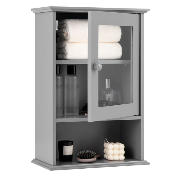 Bathroom Wall Mounted Adjustable Hanging Storage Medicine Cabinet