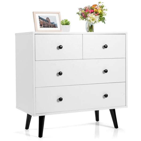 4 Drawers Dresser Chest of Drawers Free Standing Sideboard Cabinet