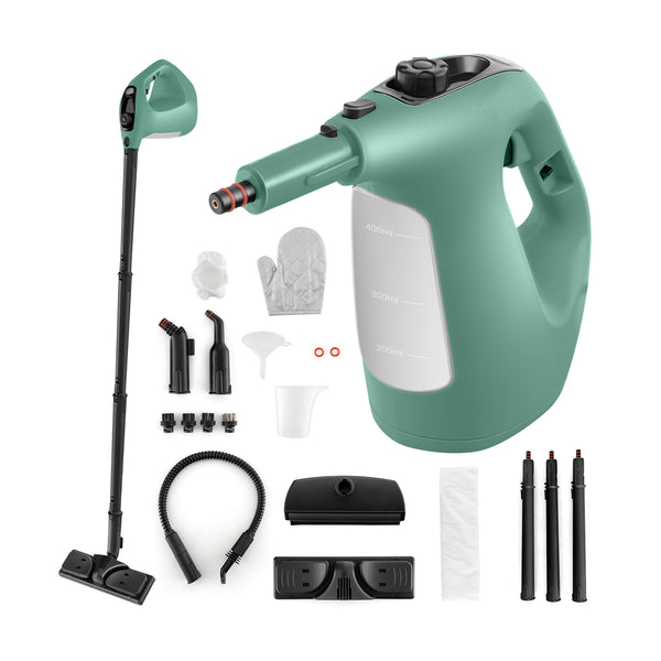 1400W Handheld Steam Cleaner with 14-Piece Accessory Kit and Child Lock