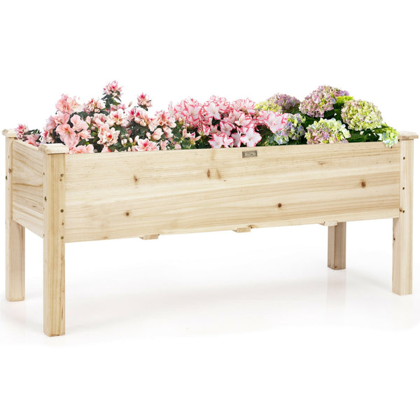 Raised Garden Bed Elevated Planter Box Wood for Vegetable Flower Herb