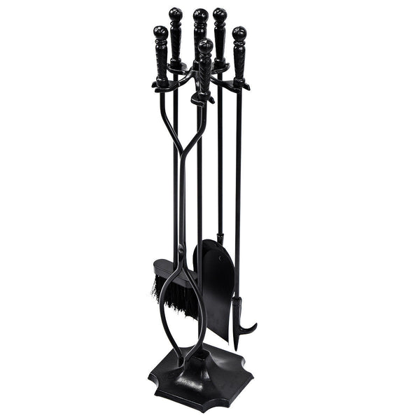 31 inch 5 Pieces Metal Fireplace Tool Set with Stand