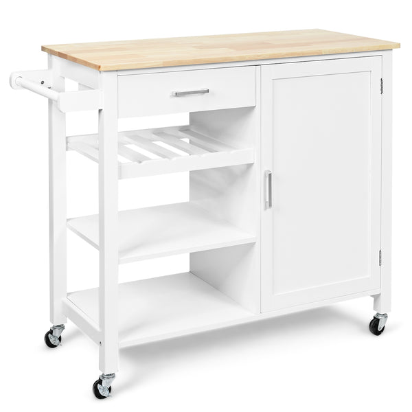 Kitchen Island Cart Rolling Serving Cart Wood Trolley