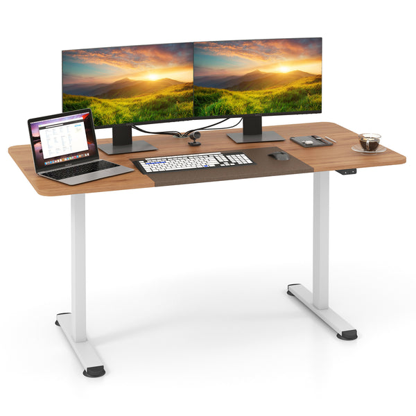 55 Inch Electric Standing Desk Adjustable with Cable Management Hole