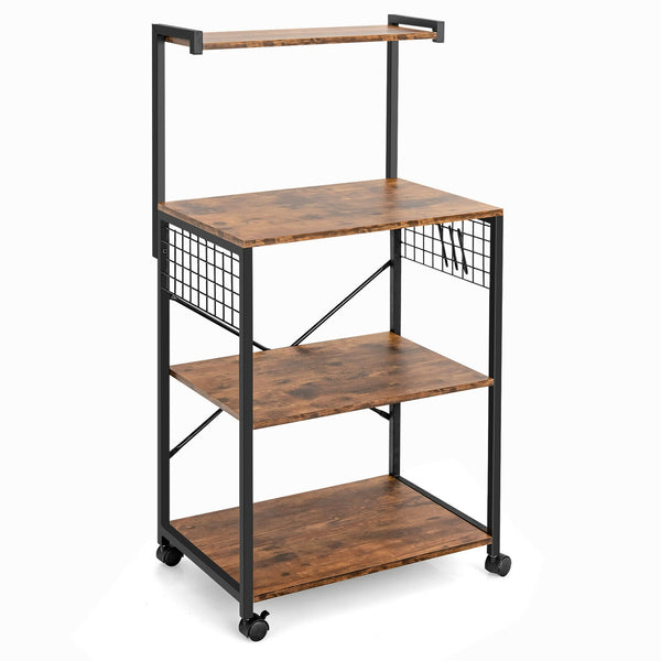 4-Tier Kitchen Baker¡¯s Rack on Wheels