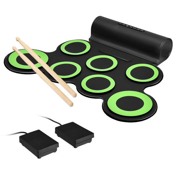 Set 7 Kit Electronic Roll Up Pads MIDI Drum