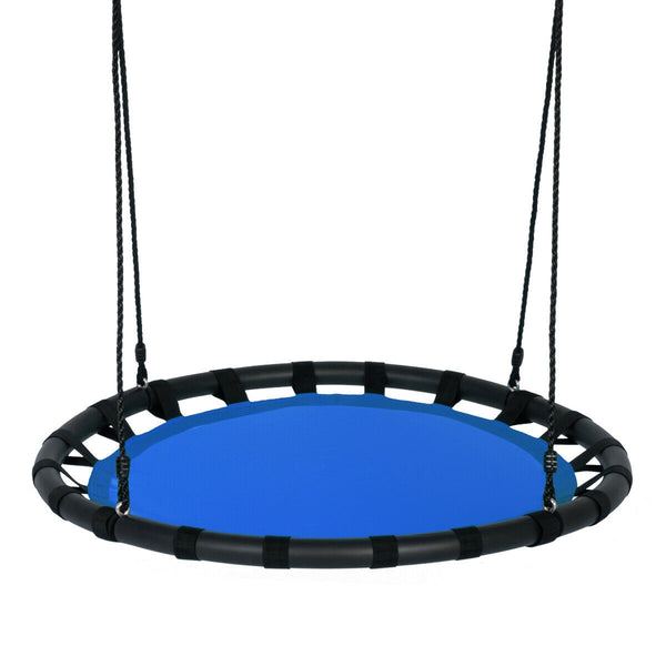 40 Inch Kids Play Multi-Color Flying Saucer Tree Swing Set with Adjustable Heights