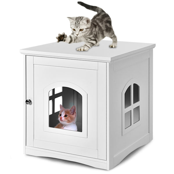 Side Table Nightstand Decorative Cat House