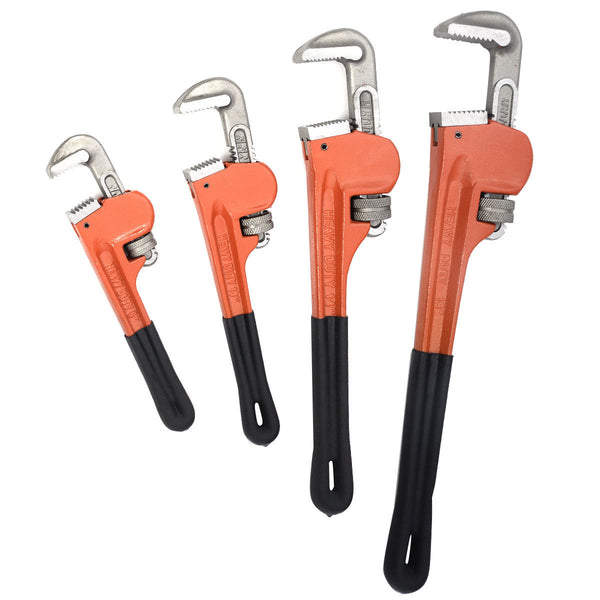 4 Pcs Adjustable 8 Inch 10 Inch 14 Inch 18 Inch Heavy Duty Pipe Wrench Set Monkey Heat Treated