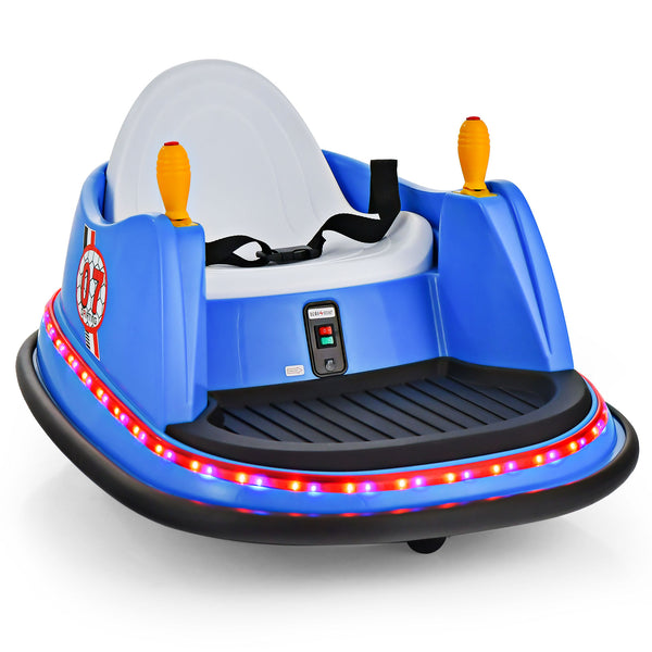 12V Kids Ride On Bumper Car 360 Degree Spin Race Toy with Remote Control