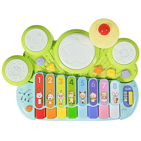 3-in-1 Electronic Piano Xylophone Game Drum Set